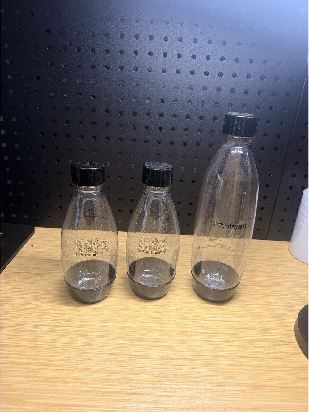 Reusable SodaStream Pack Of 3 Sparkling Water Bottles 1L BPA-Free Leak Proof